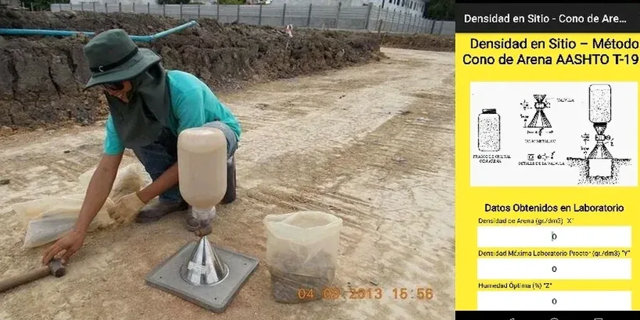 Control de Compactación con Cono de Arena en La Serena